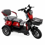 Three wheel electric scooter for 3 passengers