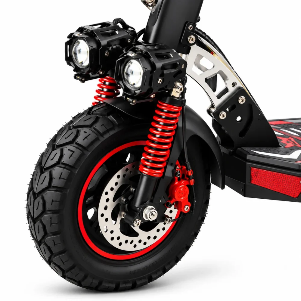 Rohan Wings KT6A Electric Scooter Front Tyre Detail