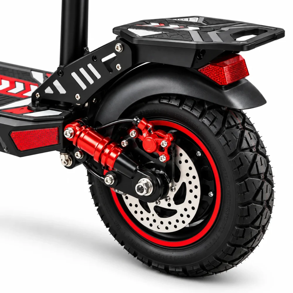 Rohan Wings KT6A Electric Scooter Rear Tyre Detail