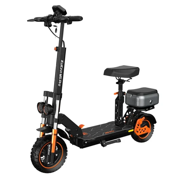 KUGOO KIRIN M5 Pro Electric Scooter 48V 20Ah 1200W max speed 52kmh Range 70Km with seat & luggage space
