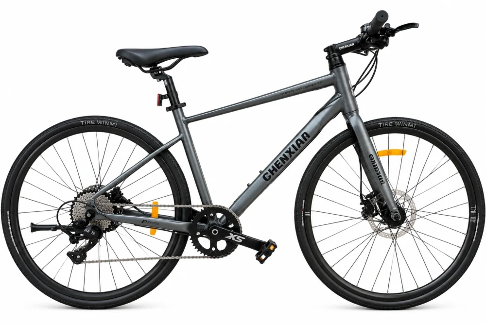 CHENXIAN 700C 27-speed hybrid bike in gunmetal grey