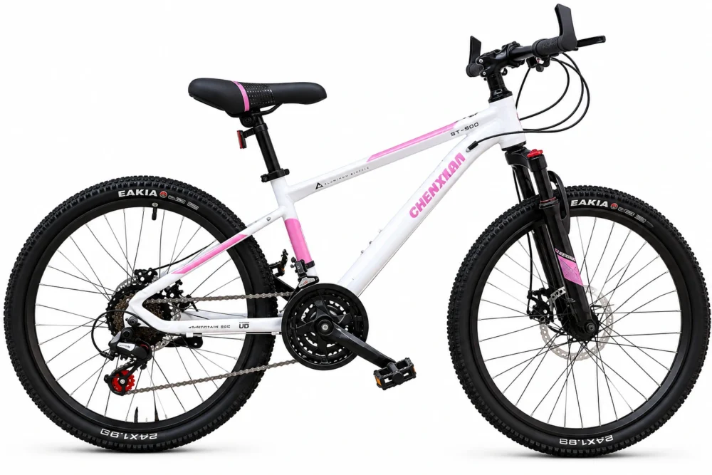 CHENXIAN ST500 24 inch mountain bike in white and pink
