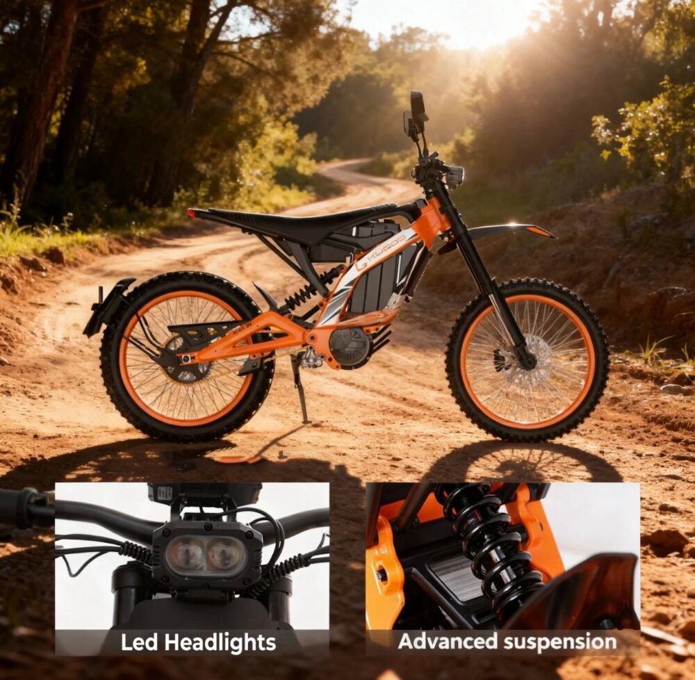 Kugoo Wish 04 Dirt Bike 3700W Motor Power With 80 Km Range And 80 Km/H High Speed Battery 67.2V 36AH